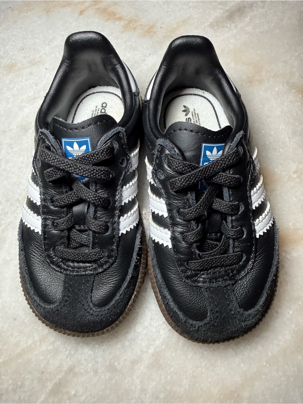 Adidas Kids toddler Sambas Black & White Classic Sneakers